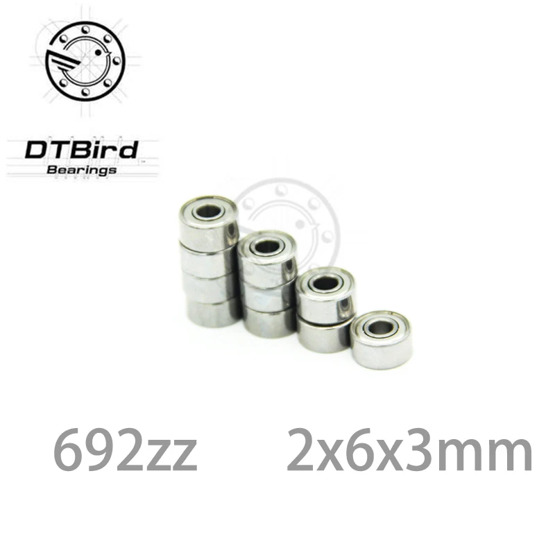 ABEC-3 10 шт. 692ZZ 692 ZZ 2x6x3 мм Мини шариковый Миниатюрный подшипник Глубокий шаровой подшипник бренд 2*6*3 мм