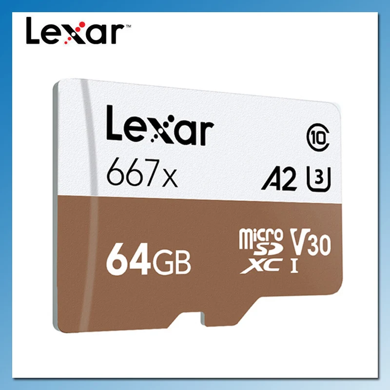 Карта памяти Lexar 667X 128 ГБ A2 Micro SD 256 U3 V30 64 SDXC Full HD 4K TF карта|Карты памяти| |