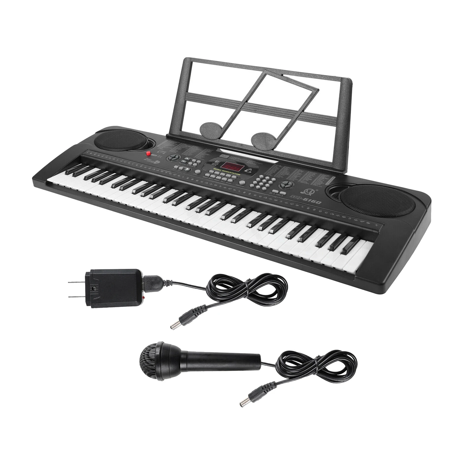 ABS 61 Key Piano Keyboard Compact Organ Music Keyboard with Micorphone Birthday Gifts for Kids& Adults Beginners
