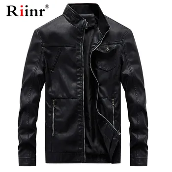 

Men's PU Jackets Coats Autumn Winter Motorcycle Biker Faux Leather Jacket Coats Male Suede Jacket Masculino Casual Coat Clothing