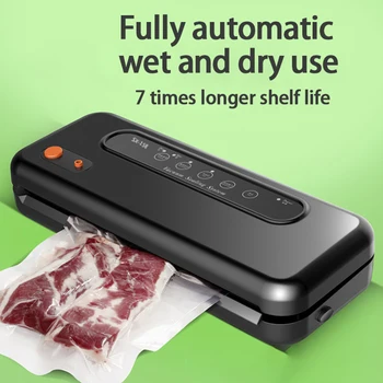 

Home Portable Automatic Vacuum Sealing Packing Machine Vacuum Sealer Packer for Dry Wet Food Preservation with Free 10pcs Bags