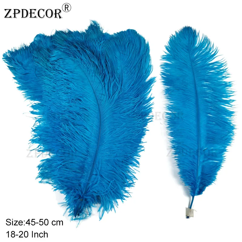 ZPDECOR 18 20 дюймов 45 50 см стандартное страусиное перо для изготовления ювелирных