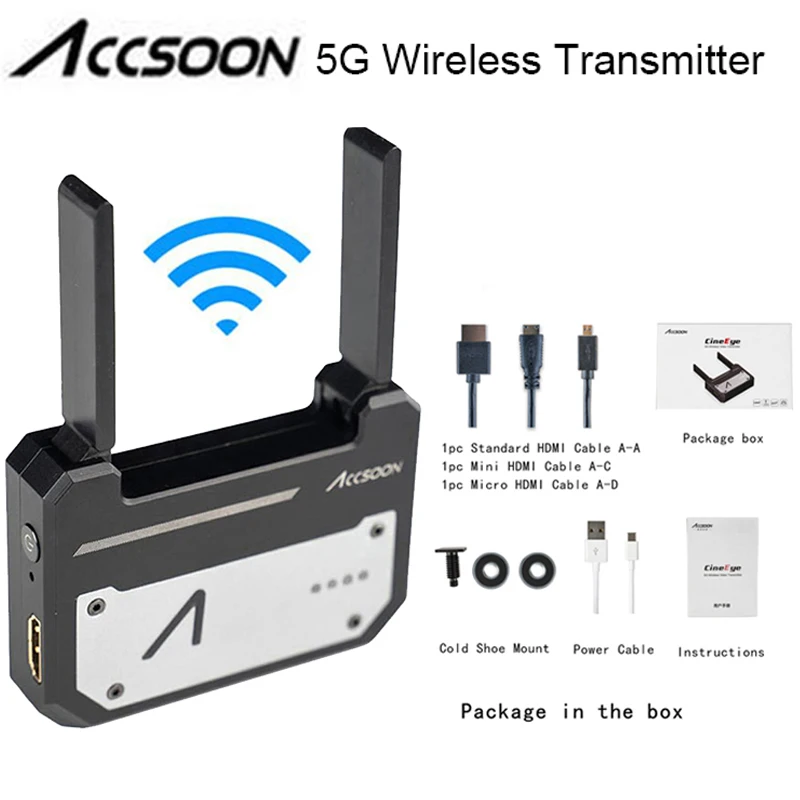  Accsoon CineEye 5G Wireless Video Transmitter Mini HDMI Wireless Transmission Device for Andriod Ph