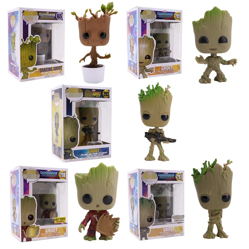 Gardians Galaxy Groot фигурки Marvel танцевальная Грут Оригинальная Горячая тема Грут фигурка Bobble-head горячие игрушки для детей