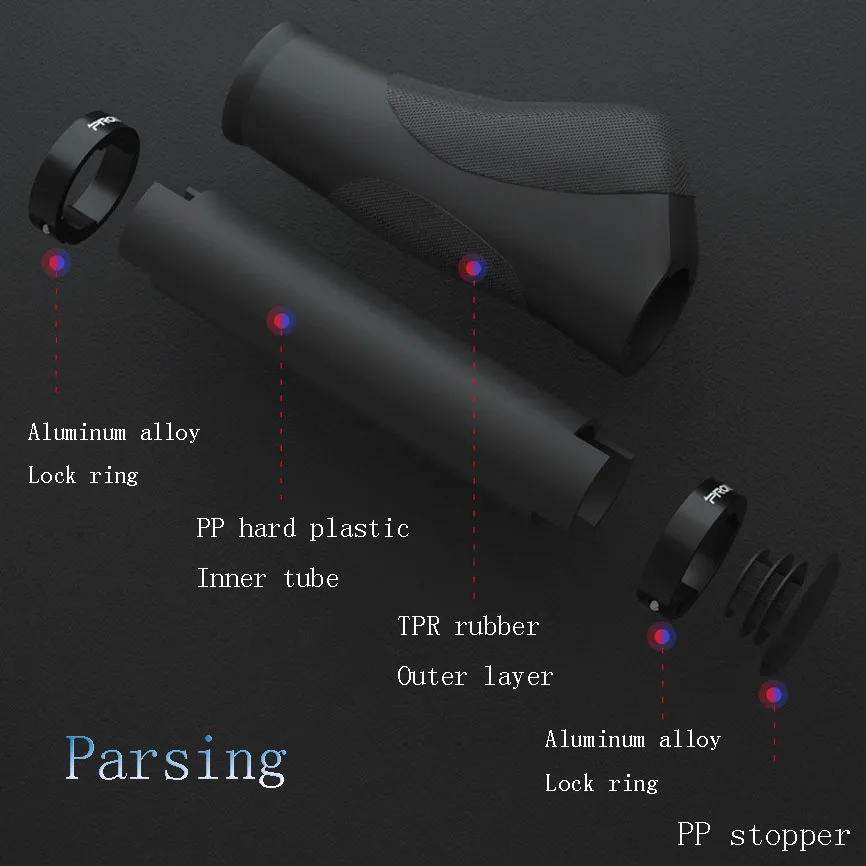 Bicycle Silicone Handlebar Grips TPR Integrated Rubber Handle MTB Cycling Hand Rest Mountain Bike Grip Grippings BMX Grips bicycle handlebar grips,bike handlebar grips,bike handle grips