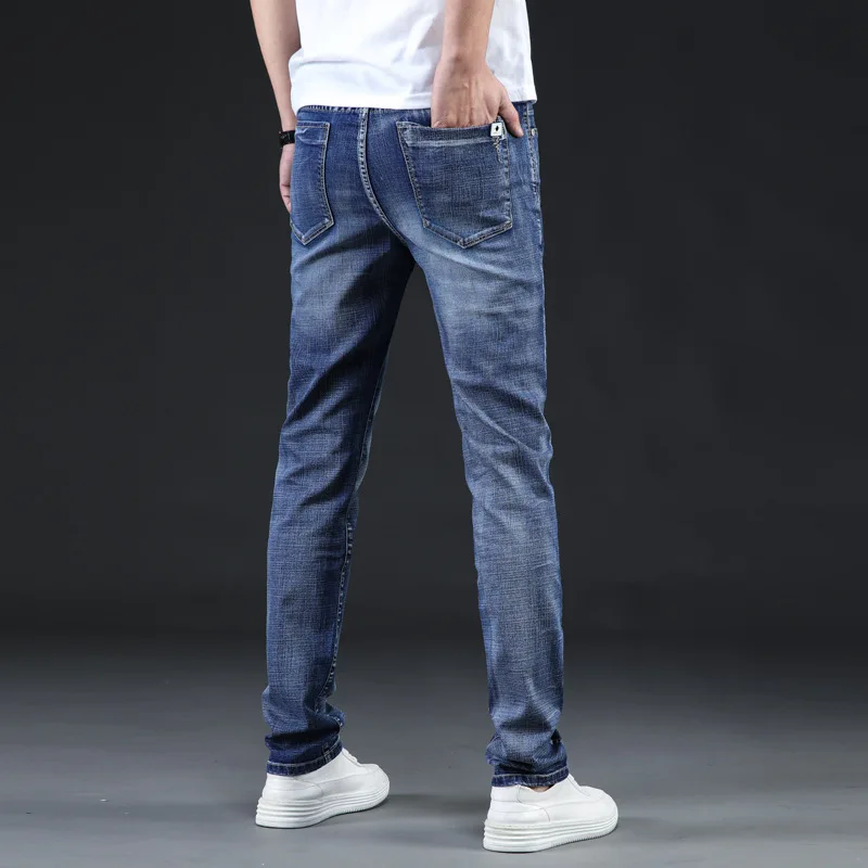 Men Classic Straight Baggy Jeans 