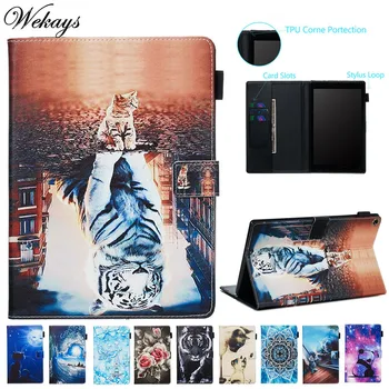 

Wekays Coque For Amazon HD10 Cartoon Leather Smart Fundas Case For Amazon Kindle Fire HD10 HD 10 2015 2017 10" eBook Cover Cases