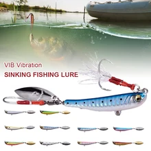 Appât dur rotatif métallique vibrant pour la pêche, leurre pour attraper des poissons comme les truites, avec Spinner et cuillère, matériel pour pêcher, 62mm, 30g 