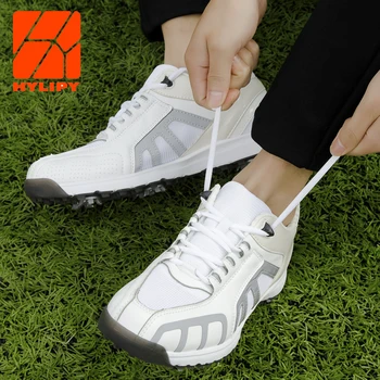 

Golf Shoes Men's Sneakers 2020 Size 38-45 Men Golf Sport Wear Waterproof Sneaker Spikes White Anti-slip Breathable Man Shoe