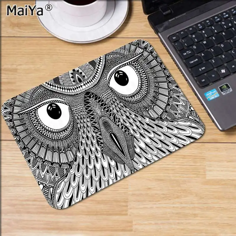 Not Lock Edge18x22cm Maiya,, животные, Сова, резина, ПК, компьютерный игровой коврик для мыши,, большой коврик для мыши, клавиатуры, коврик - Цвет: Not Lock Edge18x22cm