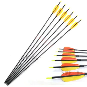 

12pcs Sp 400 500 600 700 800 900 1000 ID 4.2mm Pure Carbon Arrows 30INCH Shafts Stainless Steel 80gr Tips Recurve Bow Shooting