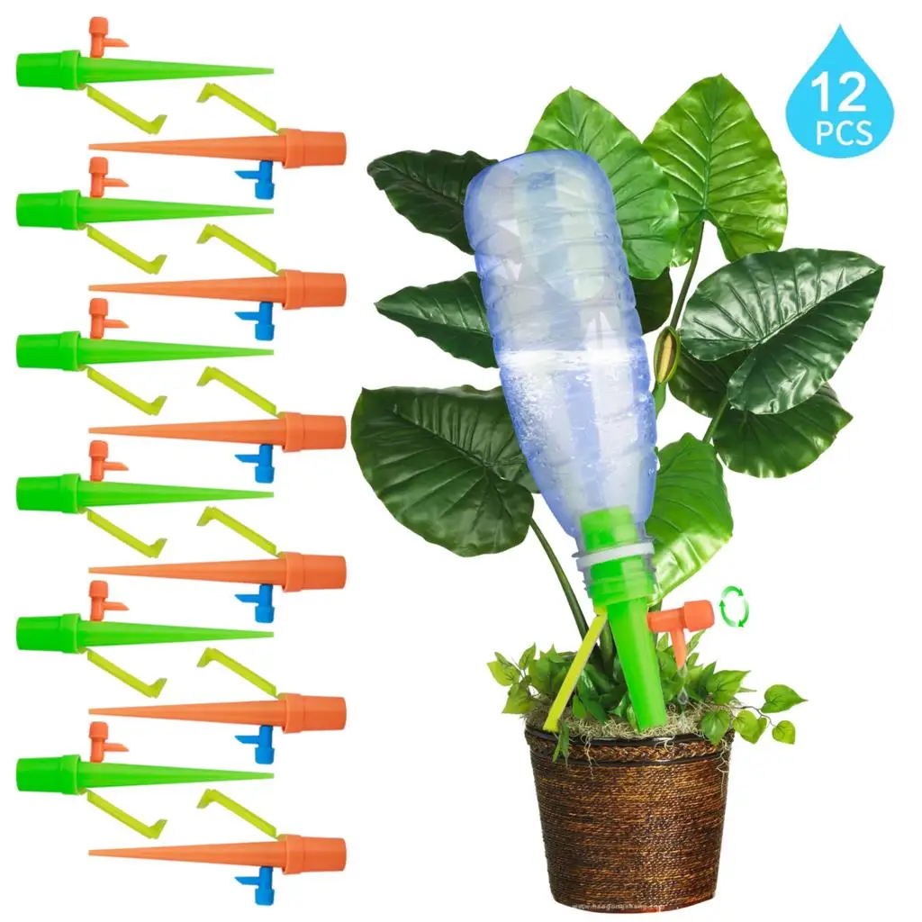 

12Pcs Plant Self Watering Adjustable Stakes System Vacation Plant Waterer Self Automatic Watering Spikes Irrigation System New