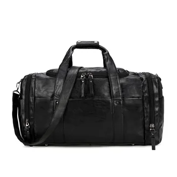 

2019 New Men's Business Travel Bag Handbag Wear Resistant PU Leather Travel Bag