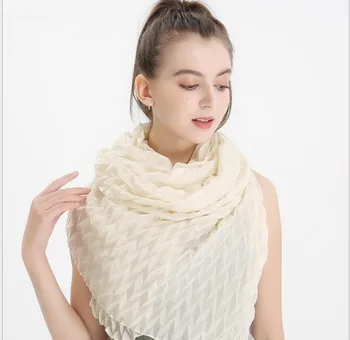 

M4 20pcs High quality plain crinkel viscose hijab wrap shawls women scarf scarves long wrap headband 180*90cm