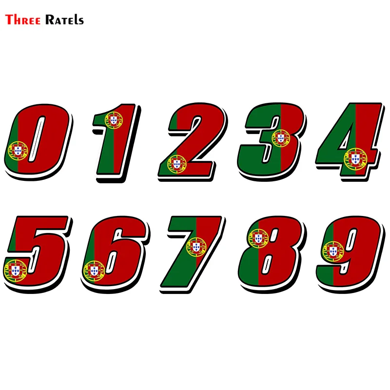 Три Ratels FTC-874 # португальский флаг Португалия стайлинга автомобилей Racing номерной