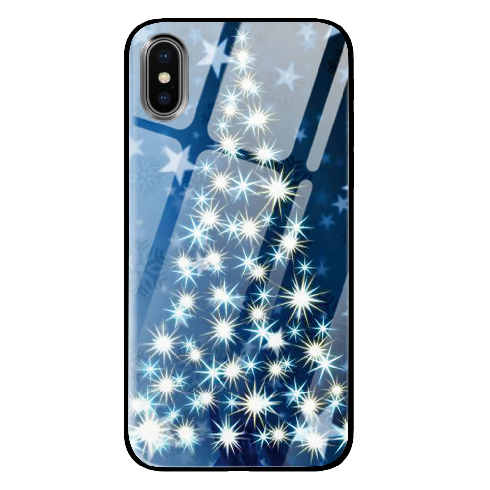 Рождественские картинки закаленное Стекло Роскошные Чехлы для samsung Galaxy S10 S8 S9 Plus, Note 8, 9 - Цвет: 12