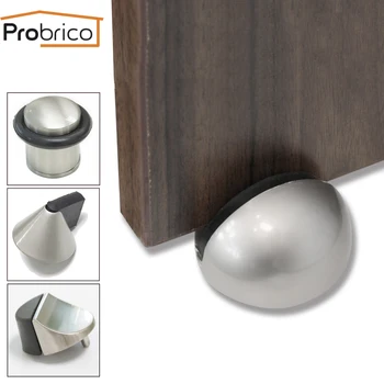 

Probrico Door Stopper Door Stops Wedge Safety Protector Block with Screws Catch Floor Mounted Rubber DoorStop Household Hardware