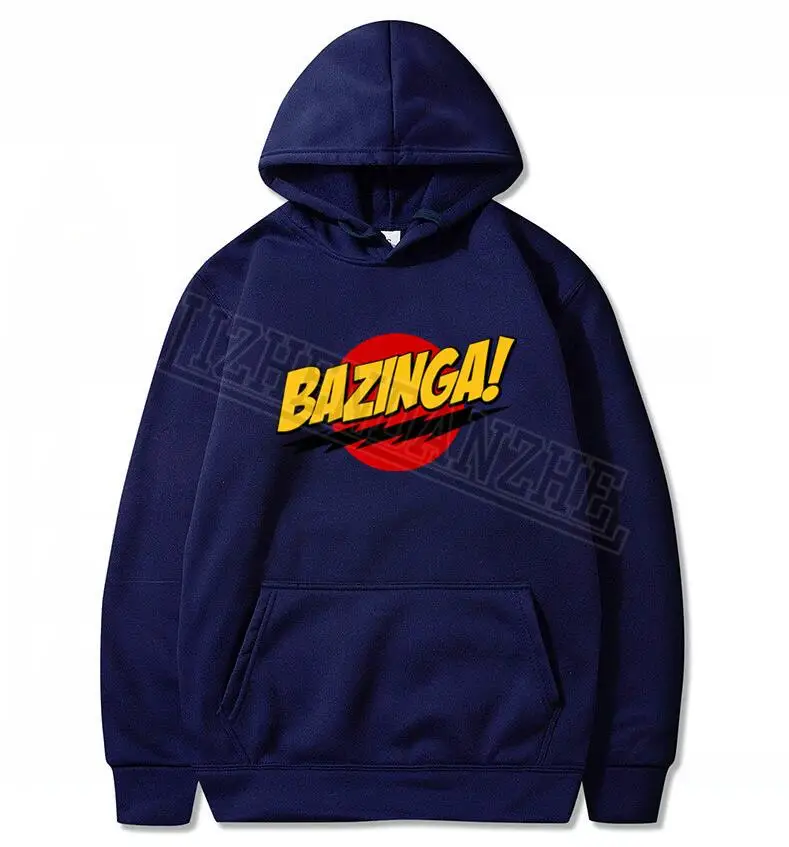 HanHent The Big Bang Theory толстовки BAZINGA Sheldon повседневные толстовки стильные женские толстовки с принтом топы - Цвет: Тёмно-синий