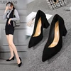 Fashion Thick Heel Womens Pumps Temperament Simple Office Work Shoes Cozy Casual Single Shoes 5cm/7cm Block Heel High Heels 33 4