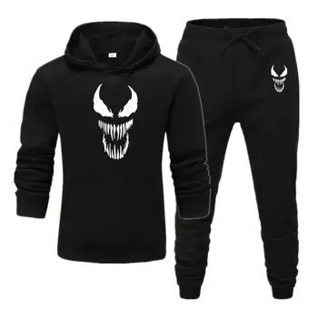 

Venom Edward Hoodie Pants Men Sets Track Suit Movie Superhero Tops Pant Sweatshirt Sweatpants Sportswear Autumn Sports Tracksuit