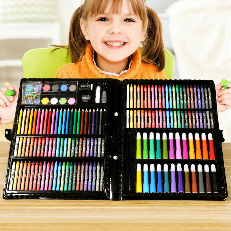 Billige Kinder malerei geschenk box malerei werkzeuge grundschule aquarell stift malerei set malerei skizze kunst liefert