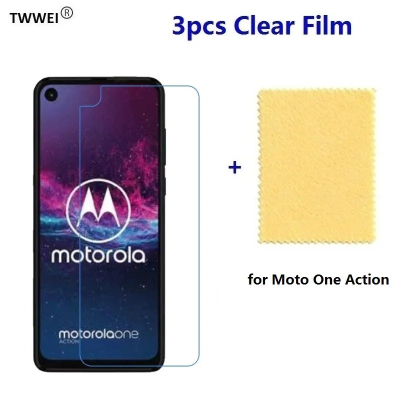 3 шт пластиковая защитная пленка для экрана для Moto One, Защитная пленка для мобильного телефона с одним зумом, мягкая защитная пленка для ЖК-экрана(не стекло