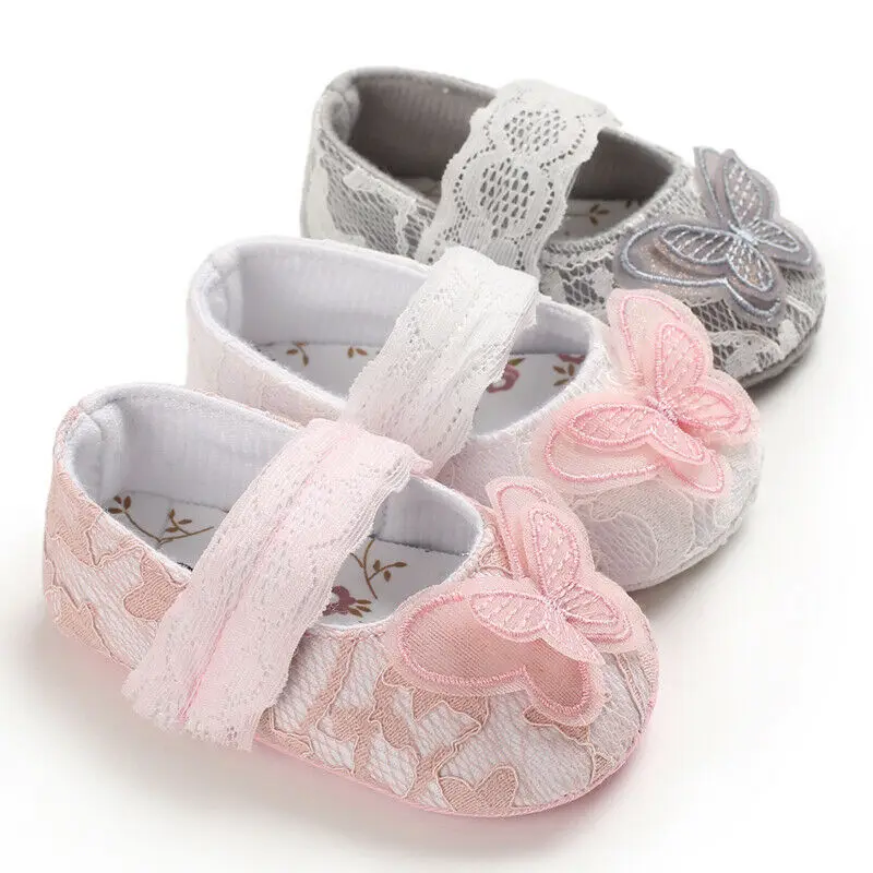 Pudcoco US сток 0-18M новорожденных девочек лук пинетки мягкая подошва Prewalker противоскользящие детские кроссовки