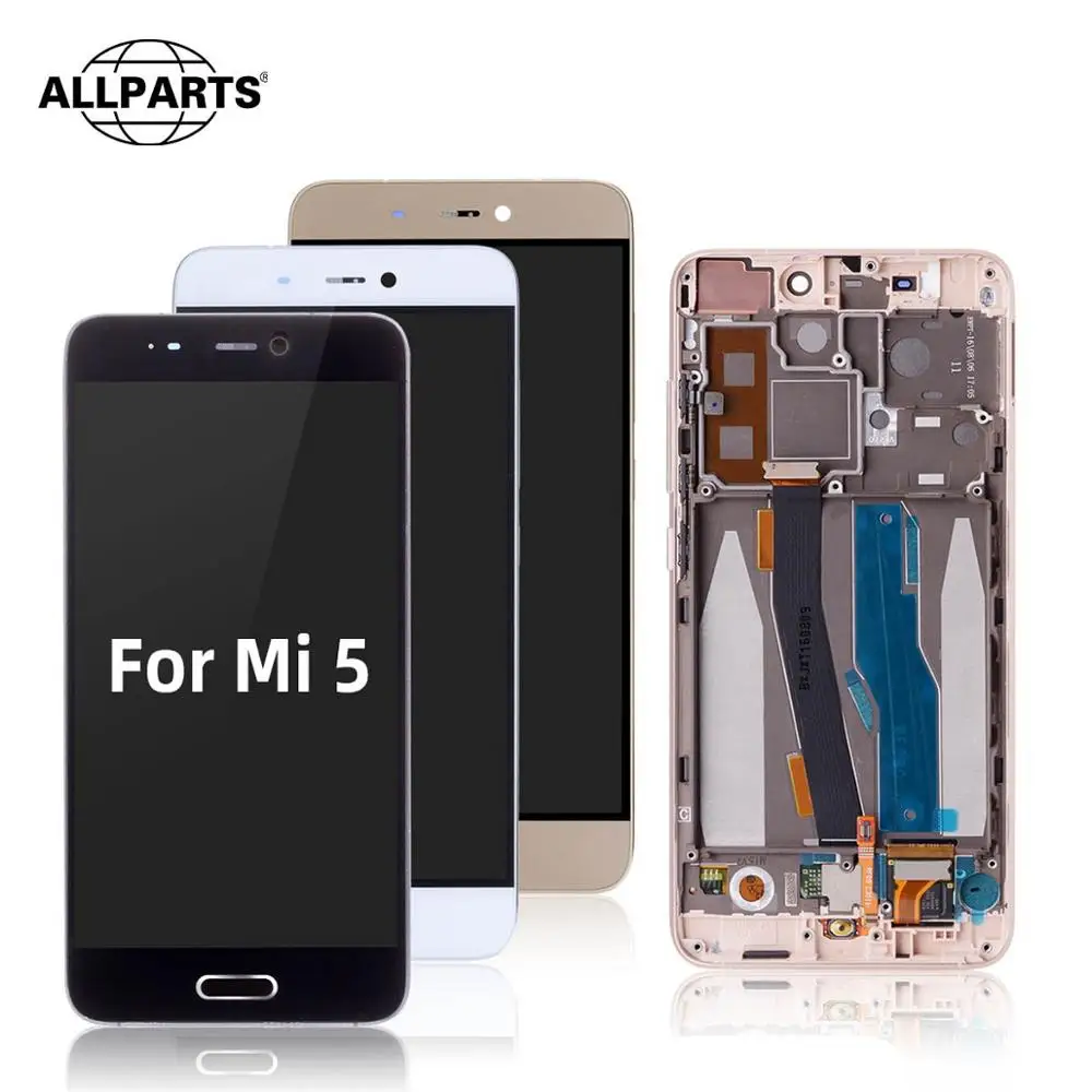 Дисплей для XIAOMI Mi5 LCD в сборе с тачскрином на рамке Оригинал 5.15'' черный
