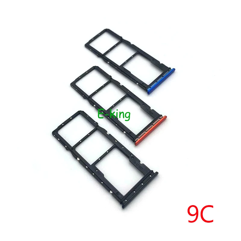 Soporte de bandeja con ranura para tarjeta Sim para Xiaomi Redmi 9C, pieza de repuesto para conector para lector de tarjetas Sim