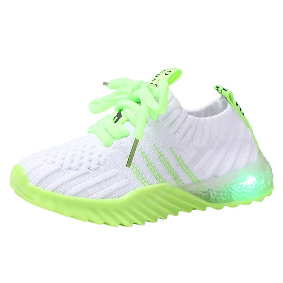 Children's sneakers LED lights boys and girls candy color soccer shoes LED light sports shoes casual shoes light shoes #40J30 (10)
