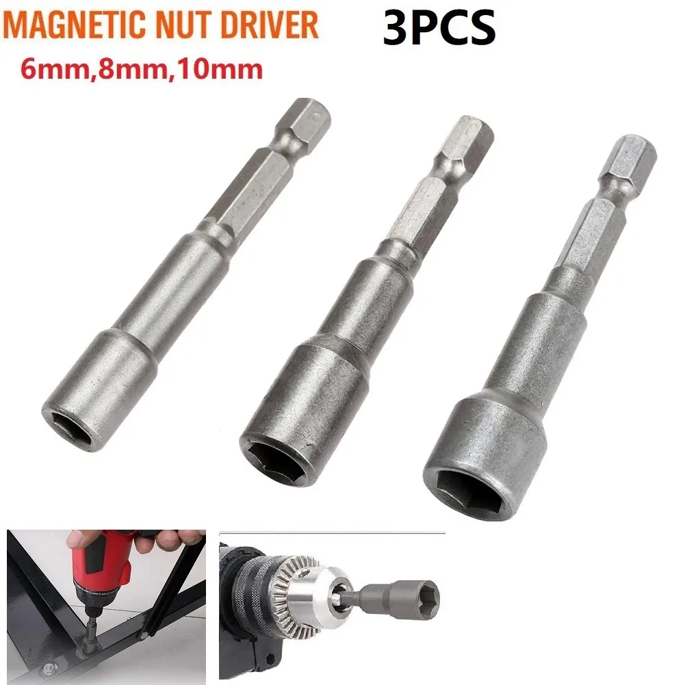 

Socket Adapter Driver Socket Bit Set Hex Hex Socket Adapter Magnetic Nut Tools & Workshop Equipment Chrome Vanadium Steel