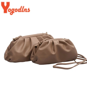

Yogodlns Fashion Cloud Crossbody Bags For Women 2020 Small Clutch Female PU Leather Handbags Lady Shoulder Messenger Purses