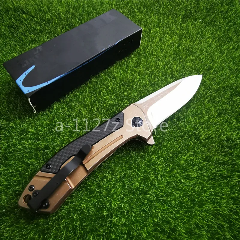 Высококачественный ZT0801 D2 лезвие TC4 Титан+ Углеродные ножи охотничий нож военный выживания волокна складной нож Рождественский подарок EDC