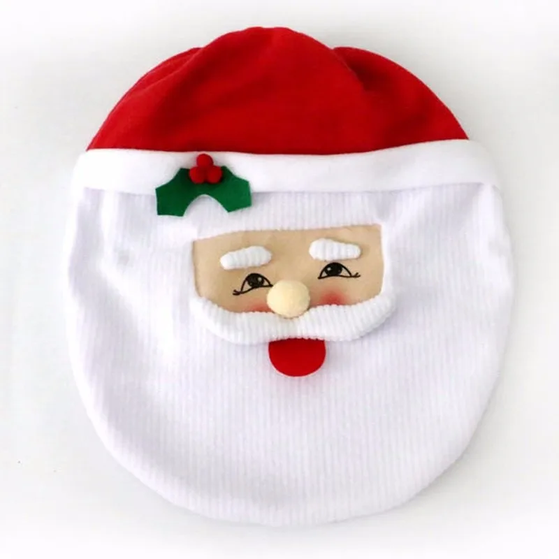 3 шт. Новые поступления faroot Happy Santa чехол для унитаза коврик для ванной комнаты Набор украшения Рождество креативный чехол для унитаза