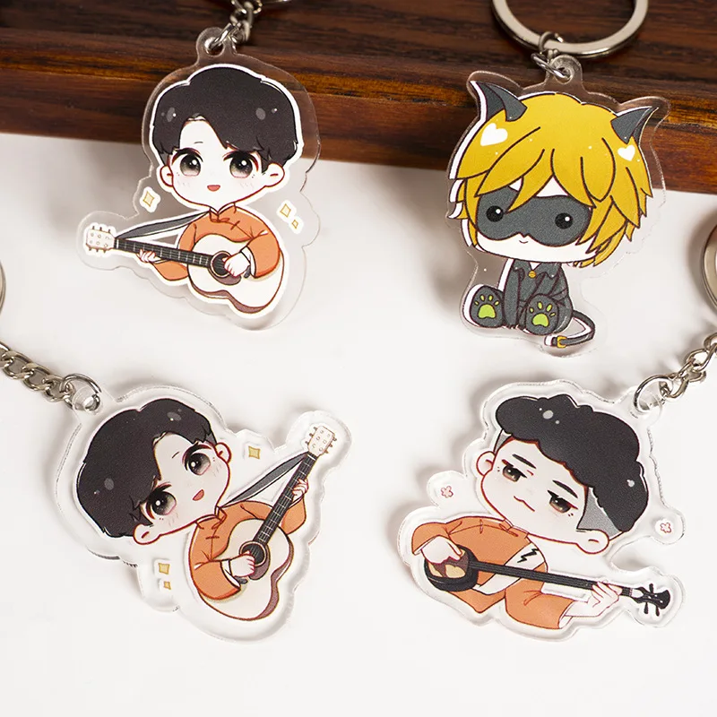 

Anime Peripheral Acrylic Pendant Keychain My Hero Academy Cute Cartoon New Creative Jewelry
