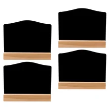 

4pcs Reusable Double Sided Chalk Boards Mini Chalkboard Signs Message Board Signs with Bases