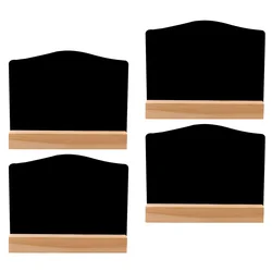 Planches à craie Double face réutilisables, 4 pièces, Mini panneaux de tableau, panneaux de Message avec Bases 