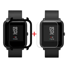 Часы из кремнекаучука чехол оболочка для Xiaomi Huami Amazfit Bip Молодежные часы с защитой экрана Аксессуары для часов 12 цветов