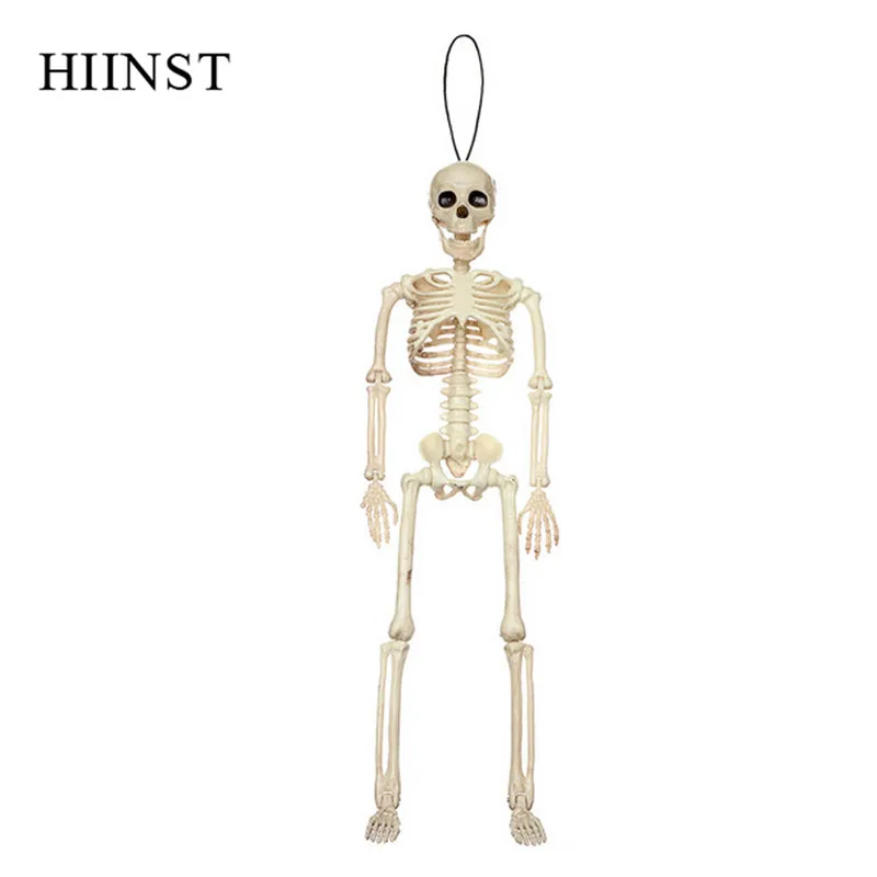 HIINST игрушки на Хэллоуин для детей, Череп, кости, модель, человеческий скелет, ужасные приколы, страшная имитация, подвесная игрушка с орнаментом, дропшиппинг