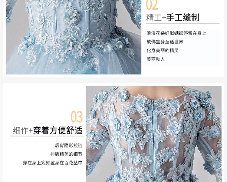 Vestidos de 15 anos, небесно-голубое бальное платье из тюля с кружевной аппликацией, вечернее платье г. Бальные платья для девочек