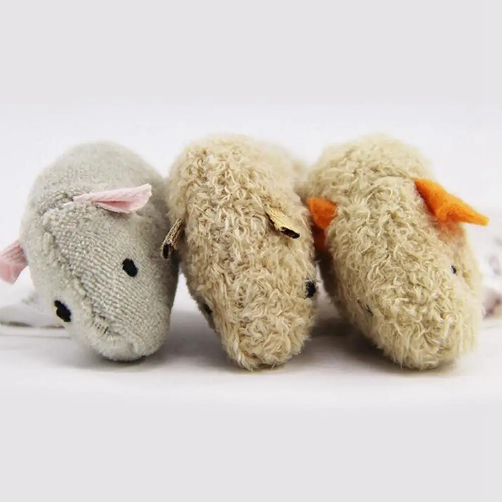 3 Pcs/lot Pet Interactive Bite Resistant Scratch Plush Sim Mice Toy Teaser Cat Toys Set Durable For Pets Of All Sizes | Дом и сад