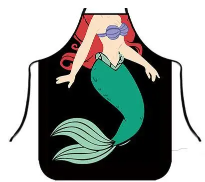 Sexy Apron Creative Kitchen Apron Funny Mermaid Women Aprons Dinner Party Cooking Apron Adult Baking Accessories WQ64