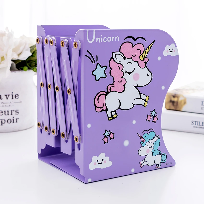 Милый мультфильм djustable книга стенд металлический домашний офис книжные концы поддержка блокнот-органайзер подставка отличный подарок для детей