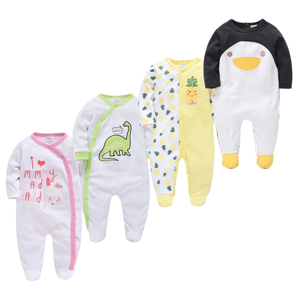 Пижамы для новорожденных девочек Roupas bebe de Пижама мальчика fille Хлопковая дышащая