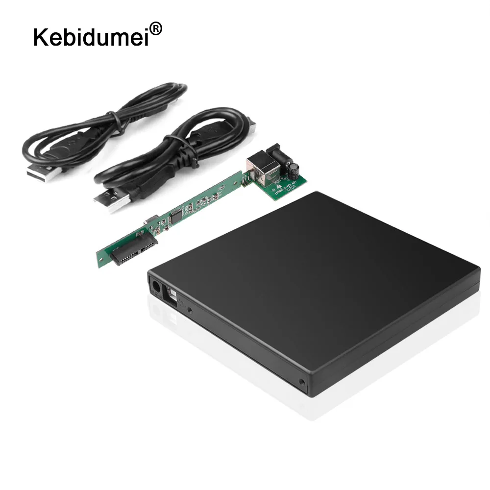 Kebidumei новейший 12 7 мм USB 2 0 SATA Внешний привод DVD CD Rom IDE чехол для ноутбука