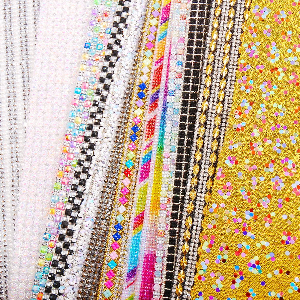 Shinning Rhinestone Hotfix Sticker 24x40cm/Sheet Iron On Colorful Phone Case Self Adhesive Scrapbooking Sticker Shoes Decor