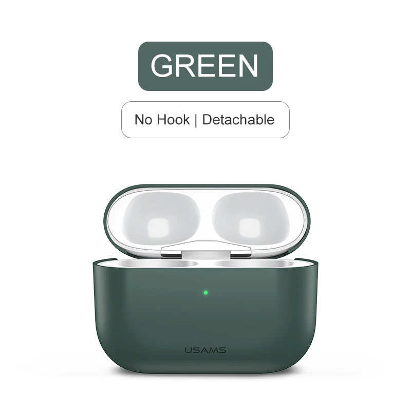 Силиконовый чехол для Airpods Pro, чехол, беспроводной Bluetooth для apple airpods pro, чехол, чехол для наушников, чехол для Air Pods pro 3, Fundas - Цвет: Green No Hook