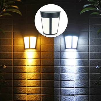 

Solar Wall Light 6 LED Cool White Warm White Outdoor Garden Wall Path Yard Landscape Lighting Ip65 Waterproof