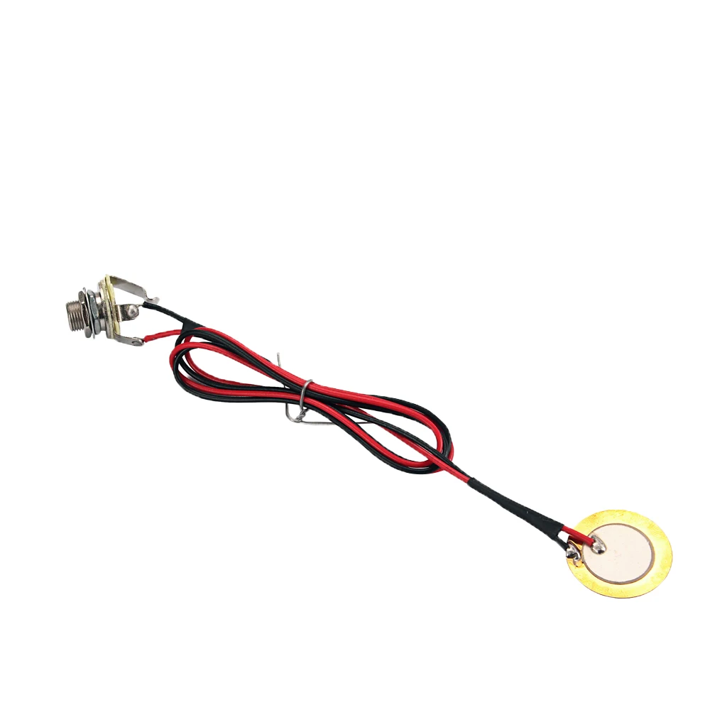 Pre-wired Piezo Pickup Drum Trigger Transducer for Cigar Box Guitar Replacement