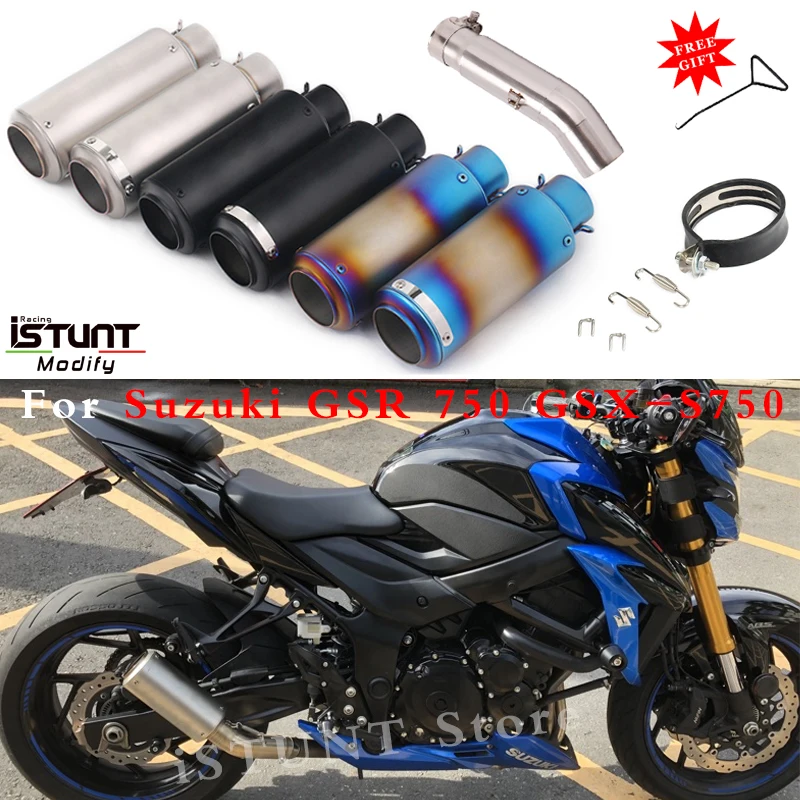 Выхлопная труба для мотоцикла 51 мм Модифицированная выхлопная Suzuki GSR 750 GSXS750 2018 2019